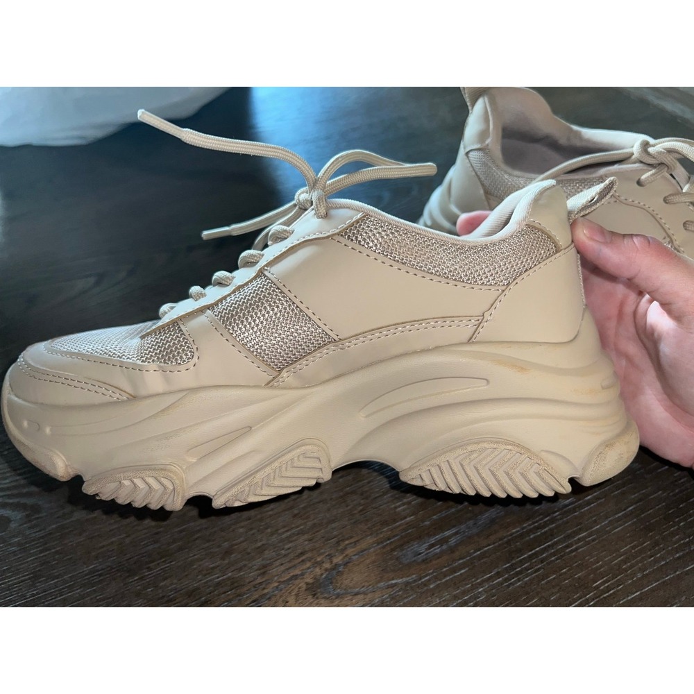 Steve Madden Women's Chunky Cream and Tan Trainers Size 7.5 - Picture 8 of 11